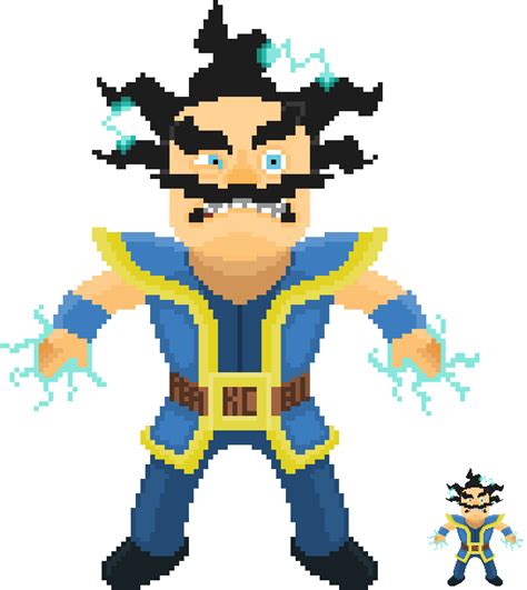 [Art]Hi Reddit, here is a pixel art Electro Wizard : r/ClashRoyale