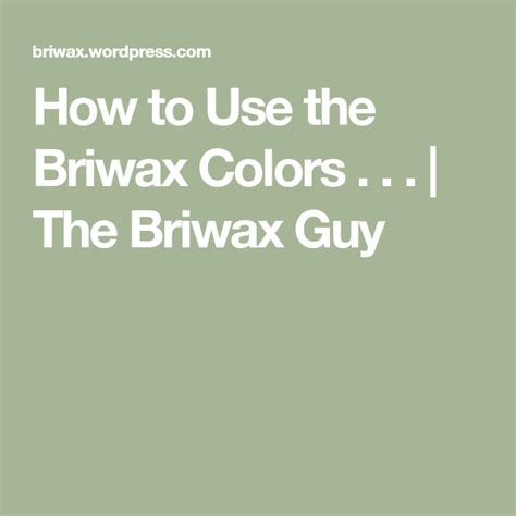 How to Use the Briwax Colors . . . in 2024 | Wood refinishing, Honey ...