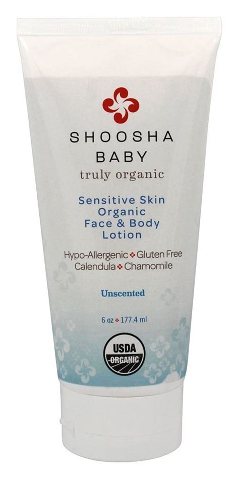 Shoosha - Sensitive Skin Organic Face & Body Lotion Unscented - 6 oz ...