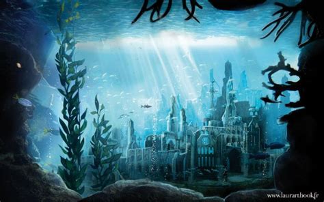 Underwater city, Fantasy art landscapes, Fantasy landscape