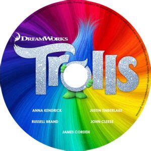 Trolls dvd cover & labels (2016) R0 custom