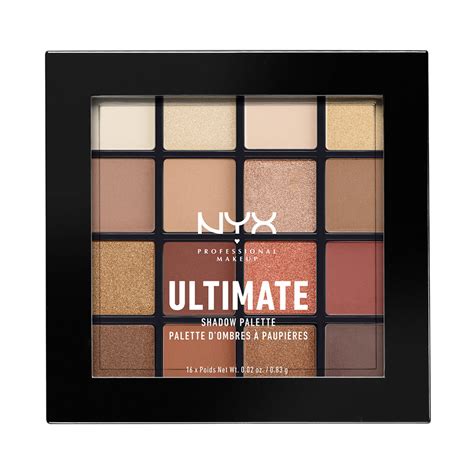 NYX Professional Makeup Ultimate Eye Shadow Palette, Warm Neutrals, 0. ...