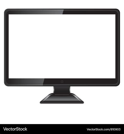 Black monitor screen Royalty Free Vector Image