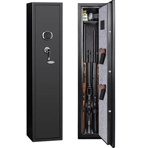 Large Rifle Gun Safe, Electronic 4 Gun Security Cabinet for Rifle with ...