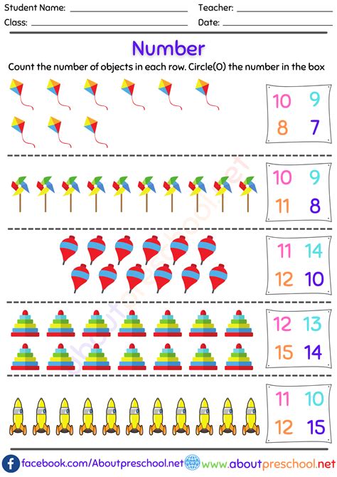 Free Kindergarten Counting Worksheets-6 - About Preschool