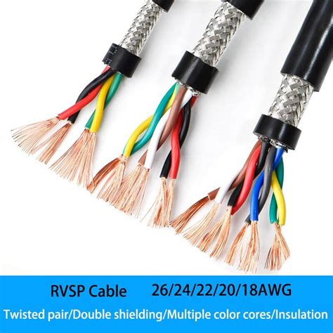 2Meter RVSP Twisted Pair Shielded Cable 26/24/22/20/18AWG 2/4/6/8 Cores ...