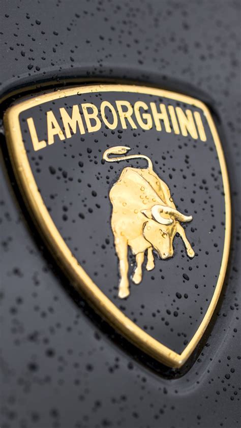 Elegant Lamborghini Logo Close-Up Wallpaper