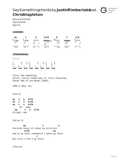 Say Something Chords | PDF