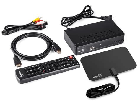 ViewTV AT-164 ATSC Digital TV Converter Box Bundle with ViewTV 25 Mile ...