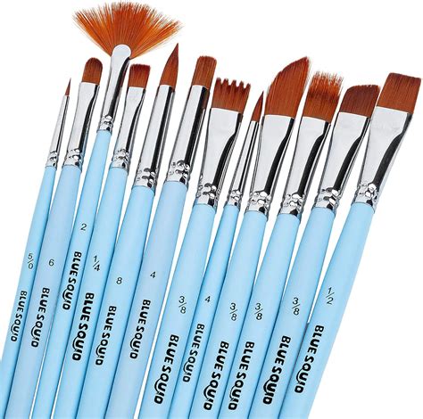 Buy Watercolor Brushes Paint Brush Set - by Blue Squid, 12 Artist Paint ...