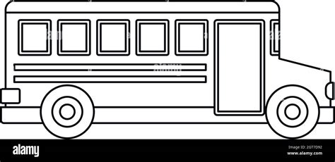 School bus icon, outline style Stock Vector Image & Art - Alamy