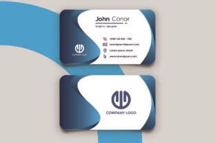 Modern Blue Business Card Template Graphic by nicemorning · Creative ...