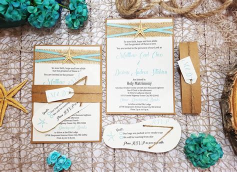 beach wedding invitations Invitation hessian | Friend Invitation