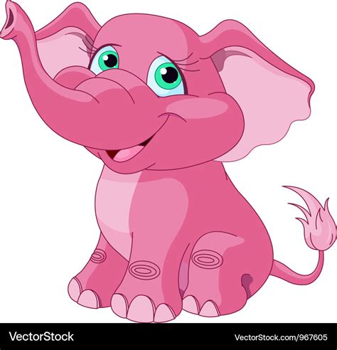 Pink elephant Royalty Free Vector Image - VectorStock