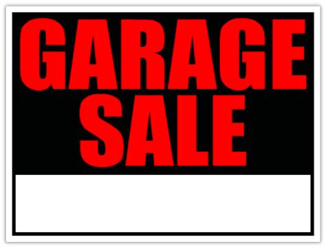 Printable Garage Sale Sign