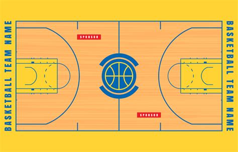 Basketball Court Floor Plan Illustration 183748 Vector Art at Vecteezy