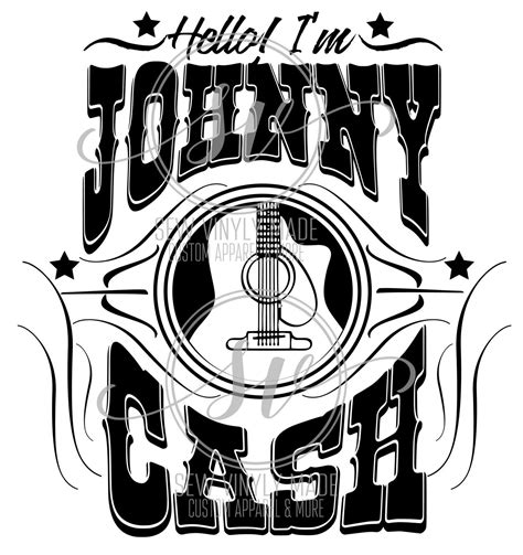 Johnny Cash SVG | Etsy