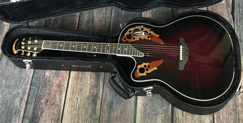 Ovation Left Handed L778AX Elite Acoustic Electric Guitar- Black Cherr