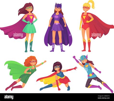 Superheroes women characters. Wonder female hero character in superhero ...