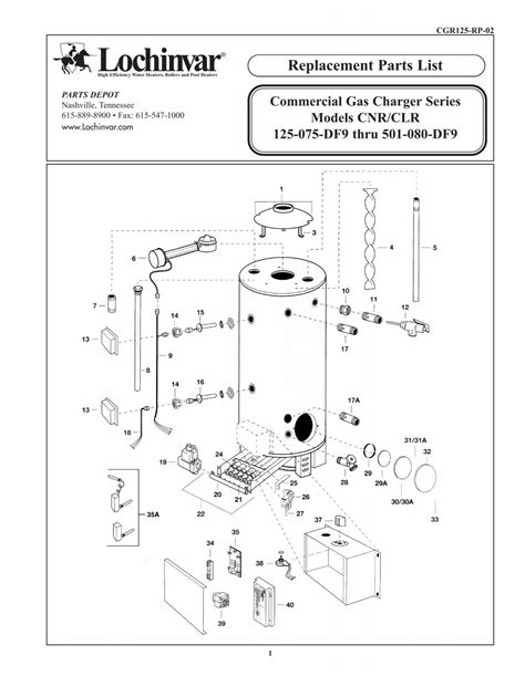 Replacement Parts List - Lochinvar