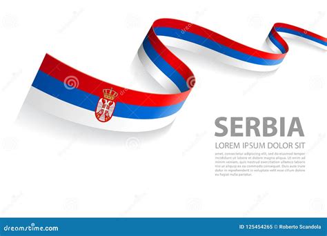 Vector Banner with Serbia Flag Colors Stock Vector - Illustration of ...