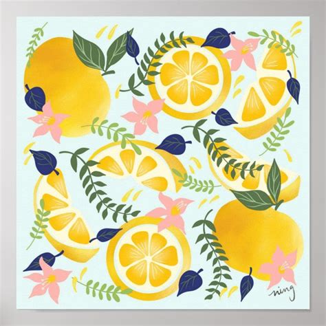 Yuzu Flowers Poster | Zazzle