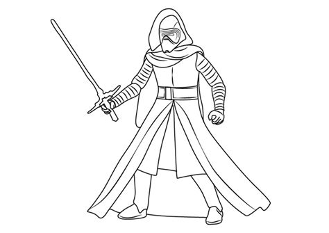 Kylo Ren Coloring Page - Free Printable Coloring Pages for Kids