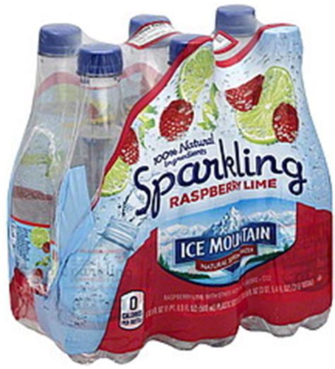 Ice Mountain Water Natural Spring, Sparkling Raspberry Lime 6.0 ea ...