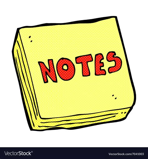 Comic cartoon notes pad Royalty Free Vector Image