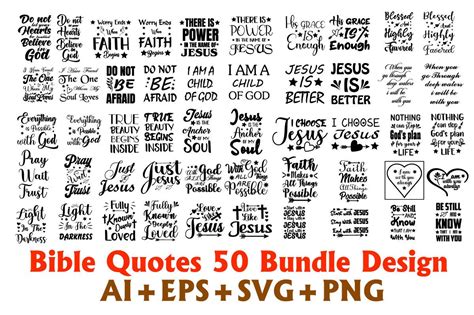 Bible Quotes Creative 50 Bundle Design Graphic by RUBEL HOSSAN ...