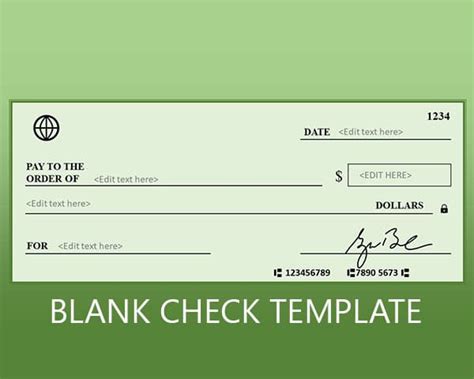 Free Blank Check Template for PowerPoint - Free PowerPoint Templates