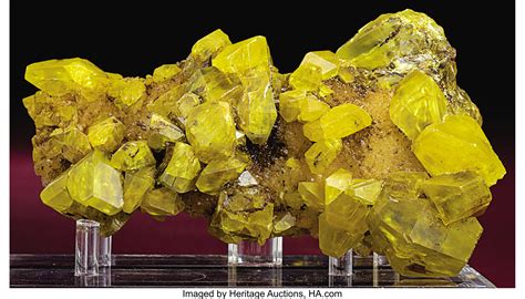 CLASSIC SULPHUR SPECIMEN. ... Minerals Cabinet Specimens | Lot #48275 ...