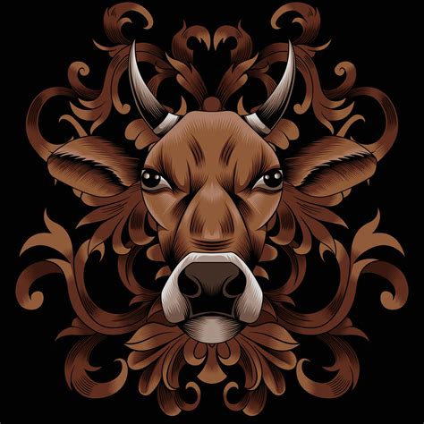 Cow head vector illustration 28325976 Vector Art at Vecteezy