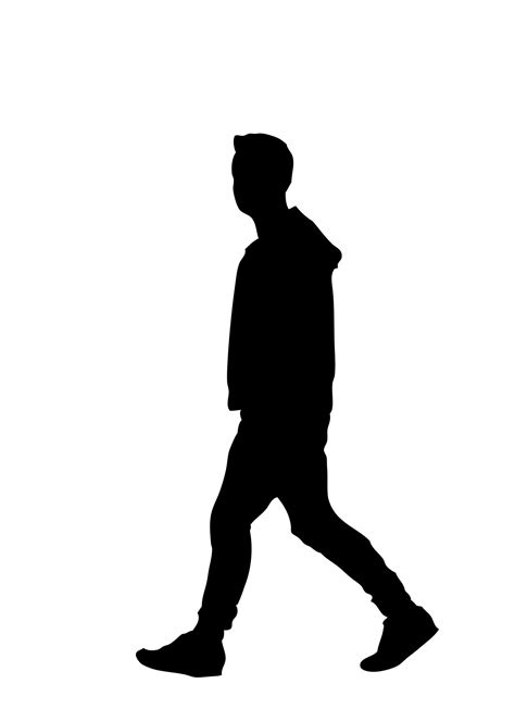 Man Walking Silhouette Clipart Free Stock Photo - Public Domain Pictures