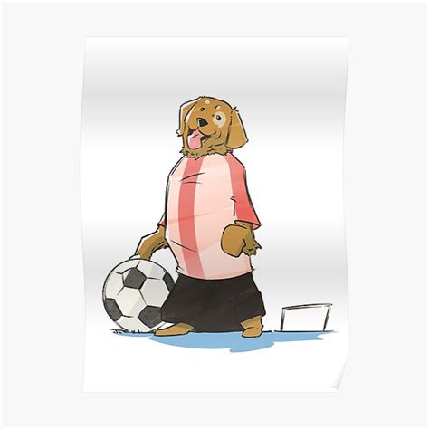 "Soccer dog" Poster for Sale by Capybarista | Redbubble