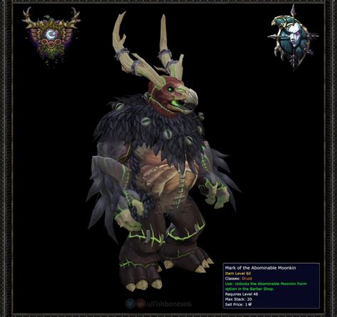 Kazplay on Twitter: "RT @Fishbones06: Concept: Forsaken Druid Moonkin ...