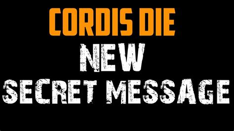 Cordis Die SECRET MESSAGE - NEW WORLD - Raul Menendez - YouTube