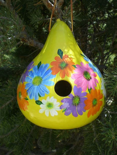 363 best images about Hand Painted Gourds Bird - Fairy houses on Pinterest