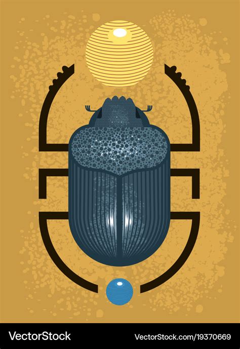 Beetle scarab - a symbol of ancient egypt Vector Image