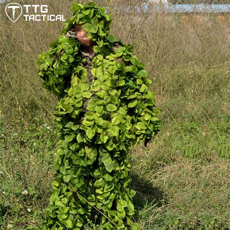 TTGTACTICAL Realtree Leaves Glued 3D Camouflage Ghillie Suit ...