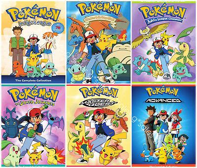 Pokemon Anime TV Series Complete Seasons 1-6 (1 2 3 4 5 6 ADVANCED) NEW ...