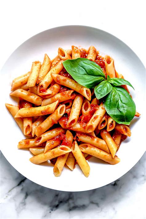 Penne Pasta with Easy Marinara - foodiecrush.com