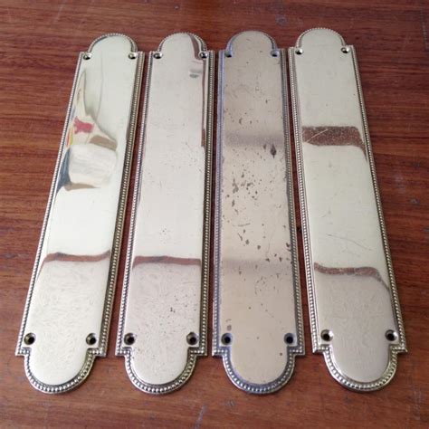 Three Pairs Of Brass Finger Plates - V&V Reclamation