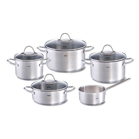 Fissler 9 Piece Cookware Set - Silver and Clear - 002-114-05-000/0 ...