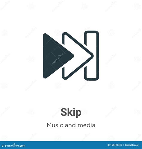 Skip Vector Icon On White Background. Flat Vector Skip Icon Symbol Sign ...