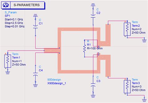 ADS model of (a) the conventional and (b) modified Wilkinson power ...