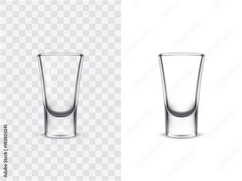 Realistic shot glasses for alcoholic drinks, vector illustration ...