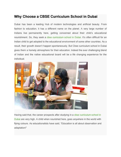 Why Choose a CBSE Curriculum School in Dubai by indianacademydubai - Issuu