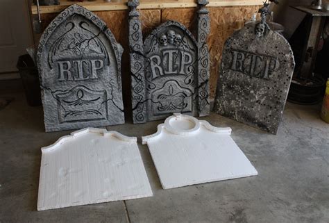 Home Made Grave Stones | Homemade halloween decorations, Diy halloween ...