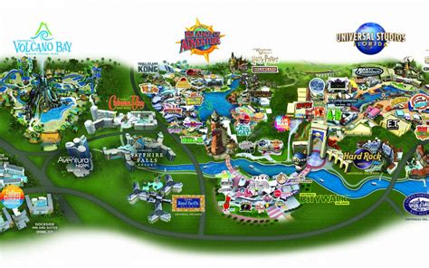 Universal Studios Orlando Park Maps - Cities And Towns Map